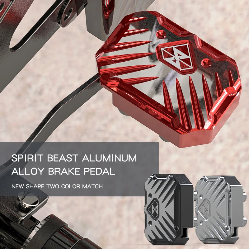 High Quality Aluminum Alloy Red Motorcycle Bikes Modified Widened Brake Pedal High Quality Aluminum Alloy Red Motorcycle Bikes Modified Widened Brake Pedal
