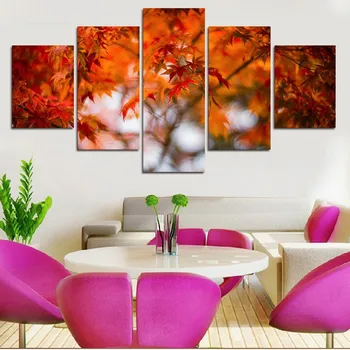 

(No Framed)5 Piece Pink Flower Modern Home Wall Decor Canvas Picture Art HD Print Painting Canvas Arts For The House Artworks