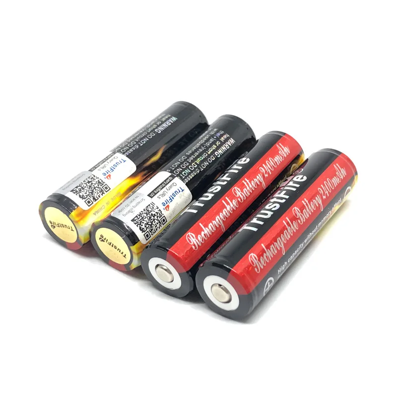 100 шт./лот TrustFire Защищенный 18650 3,7 V 2400mAh фонарь для камеры фонарик перезаряжаемый литиевый аккумулятор с PCB