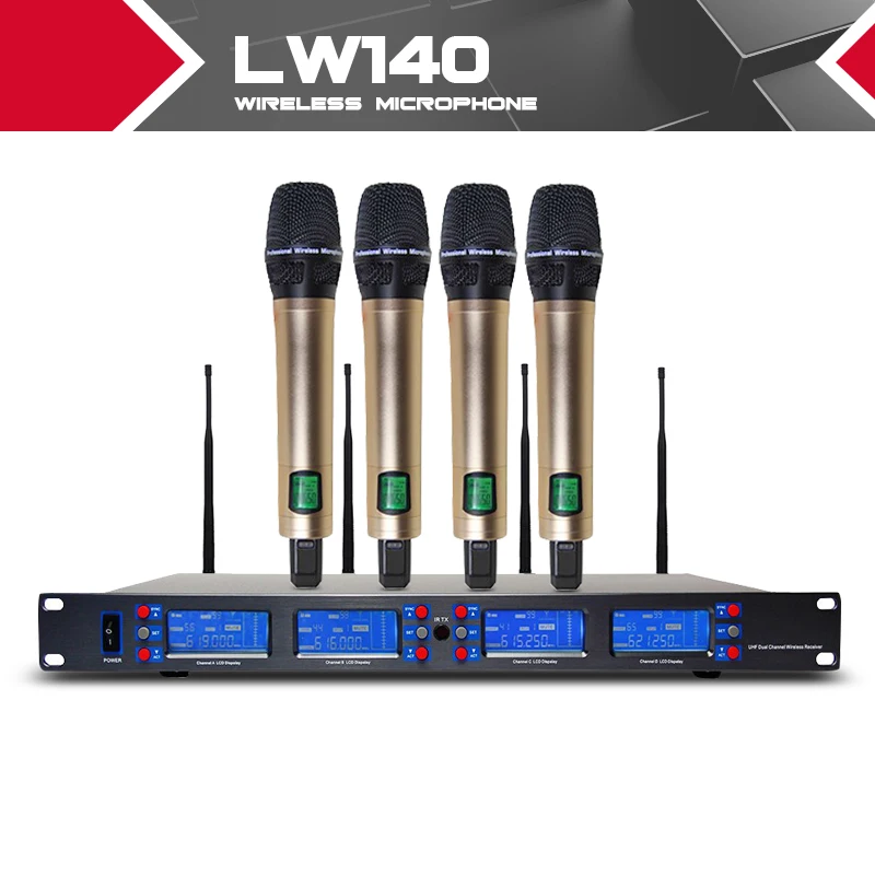 True Diversity !!!UHF Wireless Stage Microphone System Whole Metal