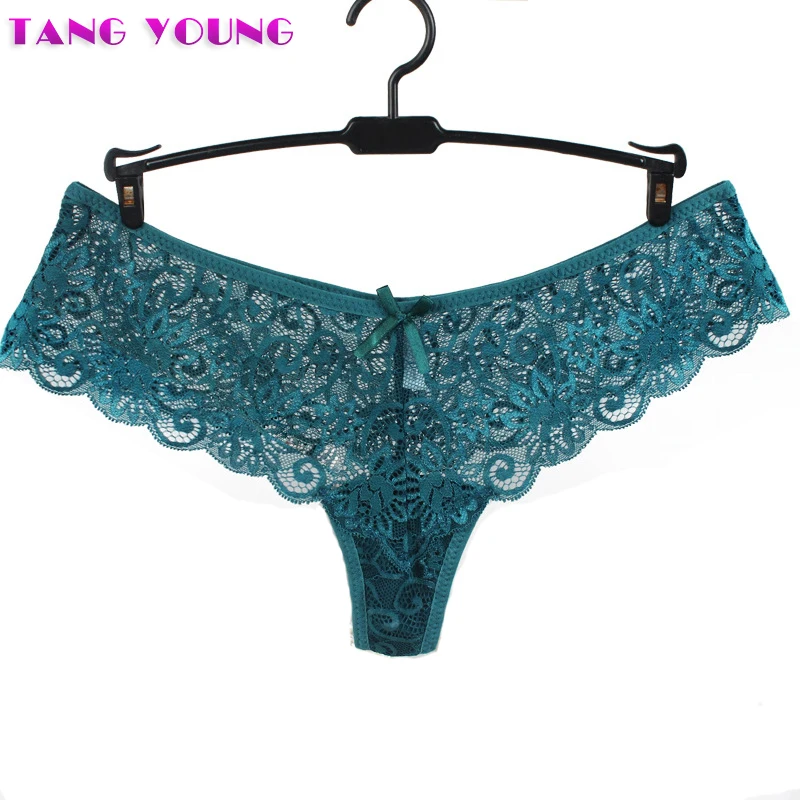 

2019 Hot Women G- String Full Lace Panties T-back Thongs Transparent Briefs Female Soft underwear Breathable Briefs lingerie