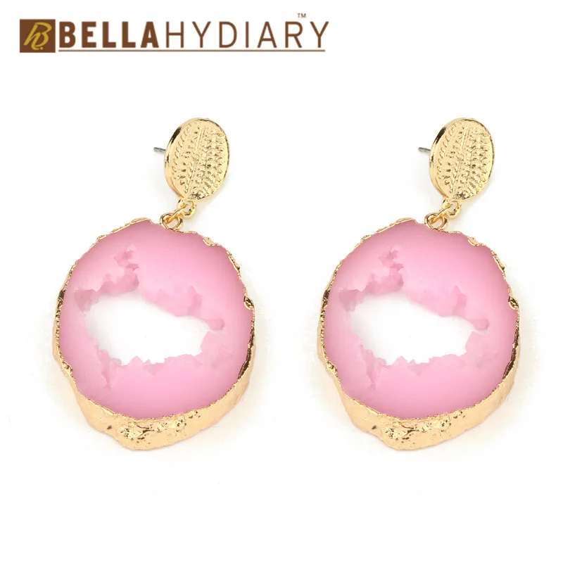 Druzy earrings resin earrings jewelry Ohrringe bijoux earings earring earing pendientes brinco big earrings vintage jewelry wedding earrings geometric earrings long earrings gifts for women (3)