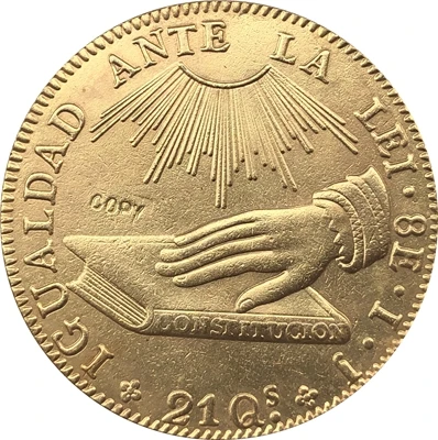 1837 Чили 8 эскудо копия монет