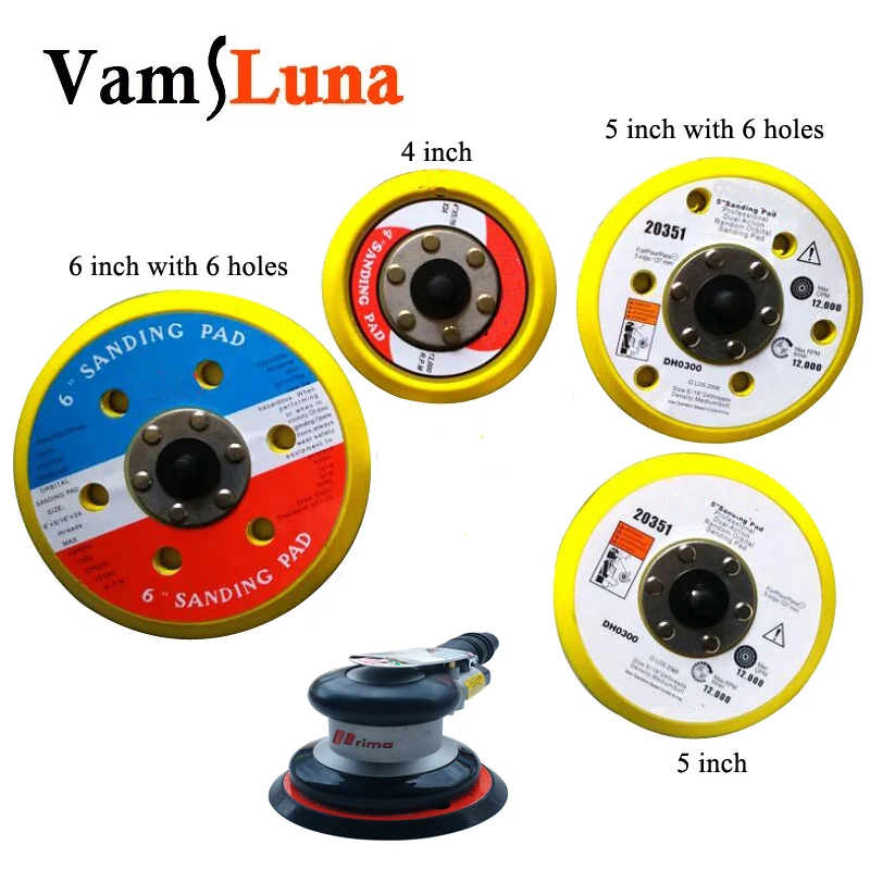 

4/ 5/ 6 / 7 inches Sanding Backup Pad Grinding Abrasive Disc Screw Thread M8 for Pneumatic Sanders / Air Polishers