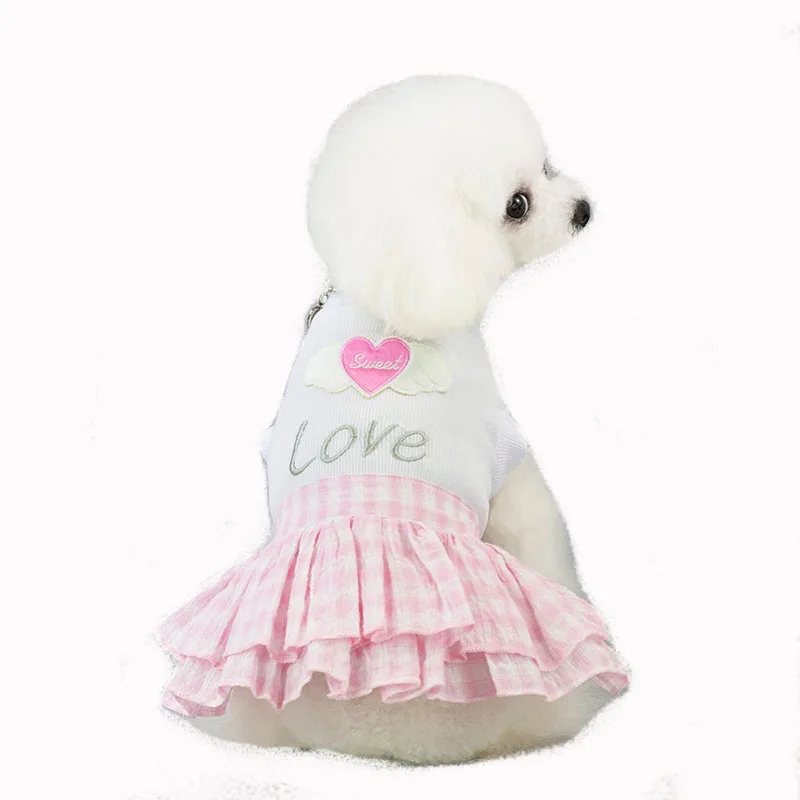 Летнее платье для собак Одежда для маленьких собак, собачье свадебное платье, юбка, одежда для щенков, весенняя одежда для любимца Мишка
