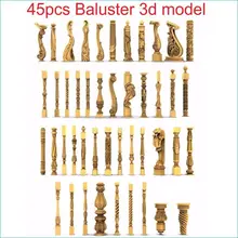 Best Price 45pcs/set baluster 3d model STL relief for cnc STL format staircase column 3d model for cnc stl relief artcam vectric aspire Best Price 45pcs/set baluster 3d model STL relief for cnc STL format staircase column 3d model for cnc stl relief artcam vectric aspire