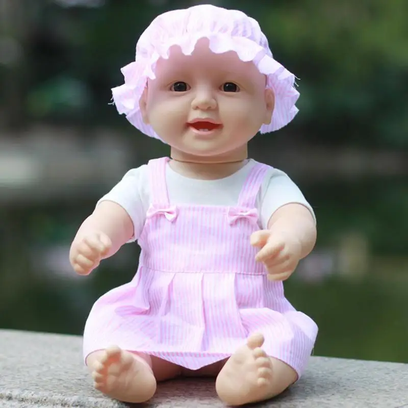 Vinyl Doll Lifelike Simulation Baby Cute Playmate for Toddler Kids Toy Gift Simulation Doll Toys for Children Educational Gift