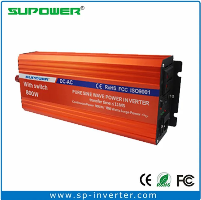 

High efficiency 800w pure Sine wave Power Inverter 12v 220v with bypass