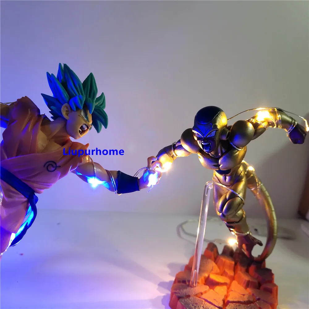 Рисунок с изображением Сон Гоку Бог против Golden Frieza путем самостоятельного выбора
