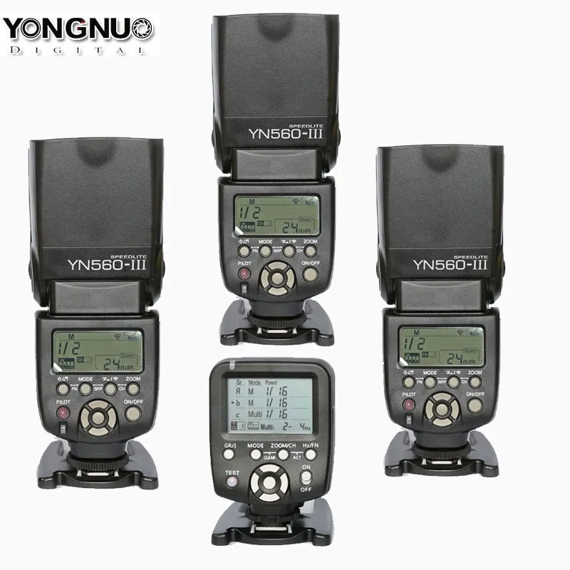 3PCS-Yongnuo-YN-560-III-Wireless-Manual-Flash-Controller-and-Commander-with-YN560-TX-for-Canon