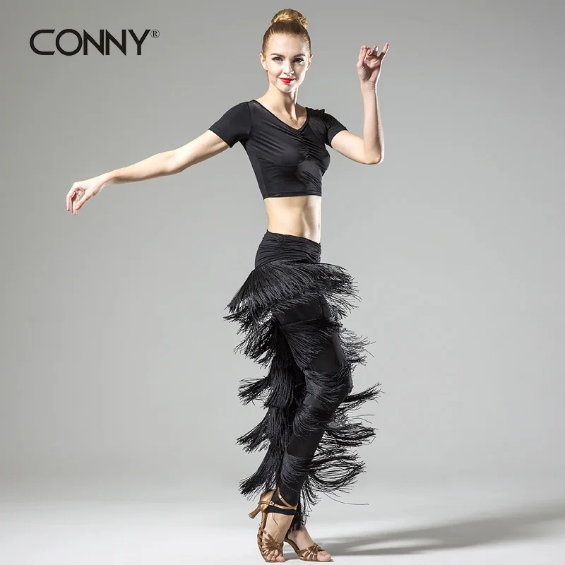 

Adult Latin dance belly dance pants suit fringed trousers step foot performance clothing