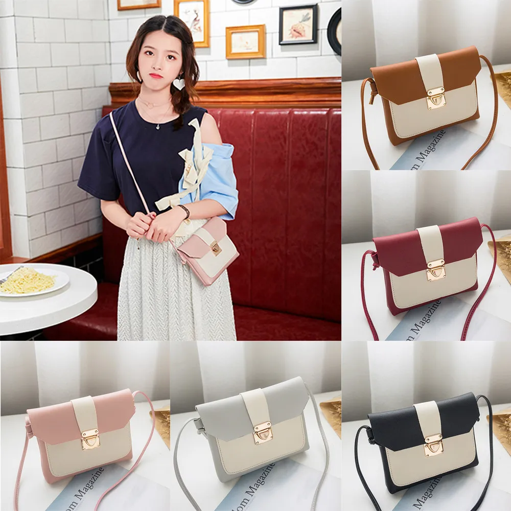 

2019 Fashion For Women Solid zipper Shoulder Bag Crossbody Bag Messenger Phone Coin Bag Small korean Style Bolsas Feminina Saco