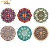 HUGSIDEA Creative 3D Mandala Floral Pattern Drink Coasters Home Fashion Heat-insulated Dinning Table Mats Coffee Cup Pads Rugs ► Photo 1/6