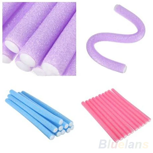 10Pcs/set Curler Makers Soft Foam Bendy Twist Curls Soft DIY Styling Hair Tool for Women's Accessories Random Color