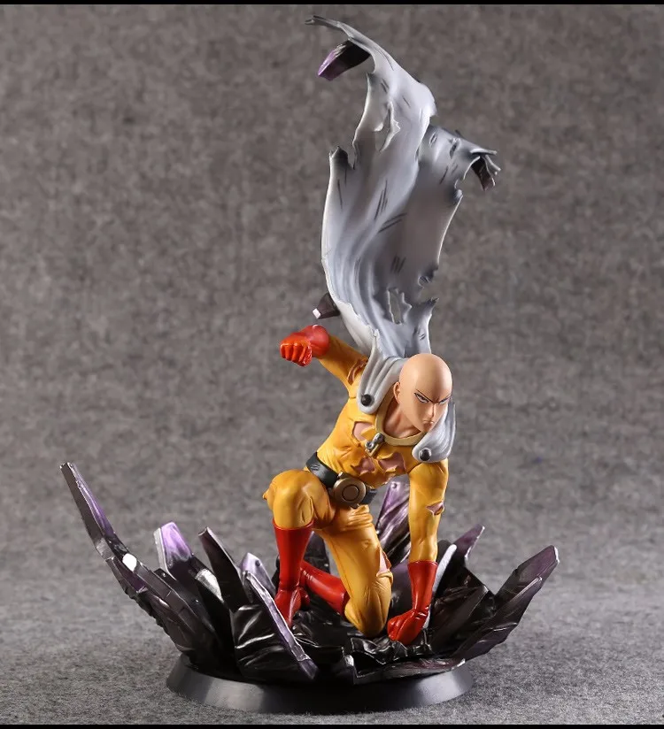 One Punch Man Saitama Sensei Action Figure | 240mm PVC Statue | Genos Model Toy from One-Punch Man Anime image 4