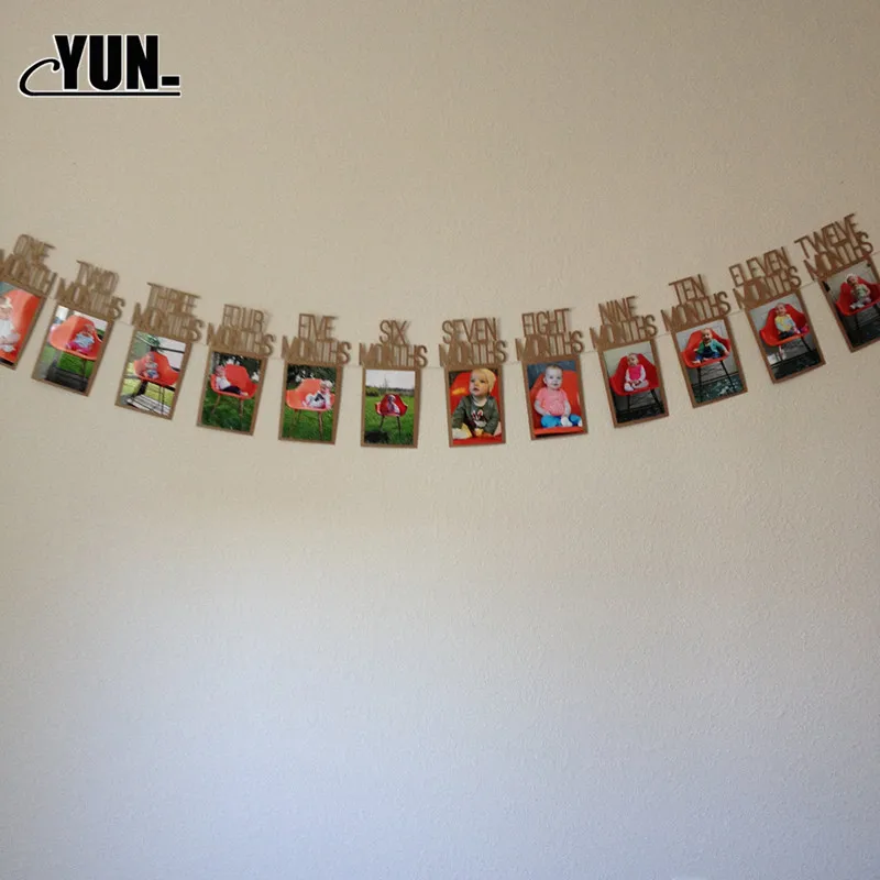 Party Decorations Baby 1st Birthday Boy Girl 12 Month Photo Banner One Photo Booth Banner My First Birthday Kids  (10)