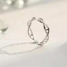 Oly2u Новая Мода Регулируемая Для женщин ДНК кольцо Химия молекулы кольца двойной спирали кольцо минималистский Кольцо SYJZ080