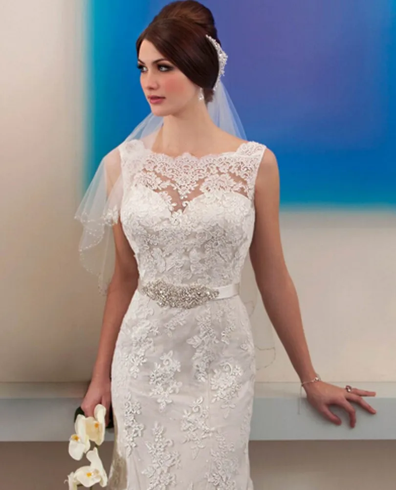 2016 Estilo Sirena Vestido De Boda Con Cinturon De Abalorios Cola Larga Vestidos De Novia De Encaje De Novia Vestidos Dress Vinyl Wedding Dress Sweaterwedding Dresses Simple Aliexpress