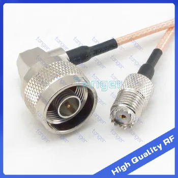 

Tanger Mini UHF female jack SO239 to N male plug right angle with 20cm 8" RG316 RF Coaxial Pigtail Low Loss cable High Quality