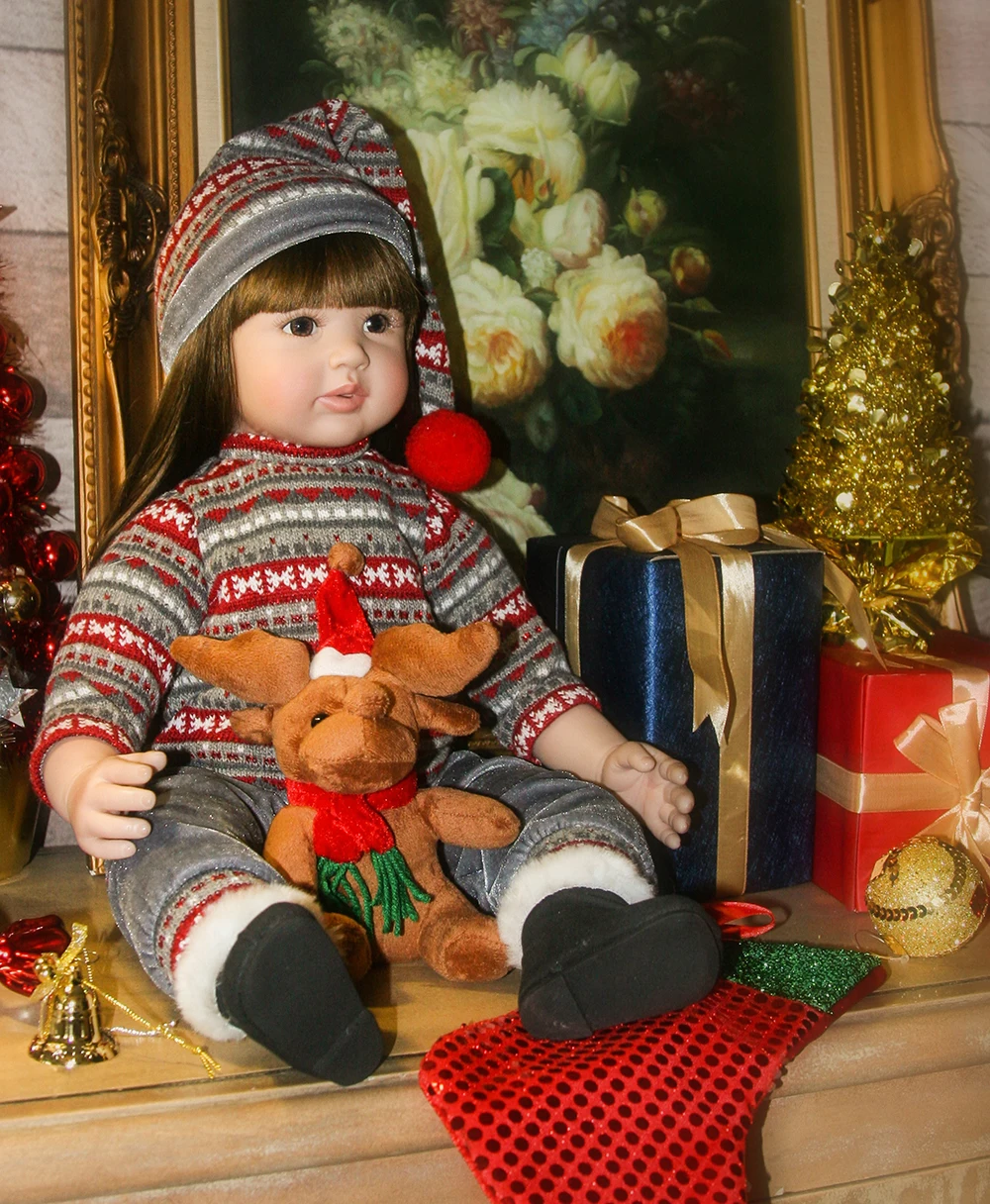 

Pursue 24"/60 cm Baby Alive Doll Reborn Silicone Princess Girl Toddler Baby Doll Toys for Children Girls Christmas Birthday Gift