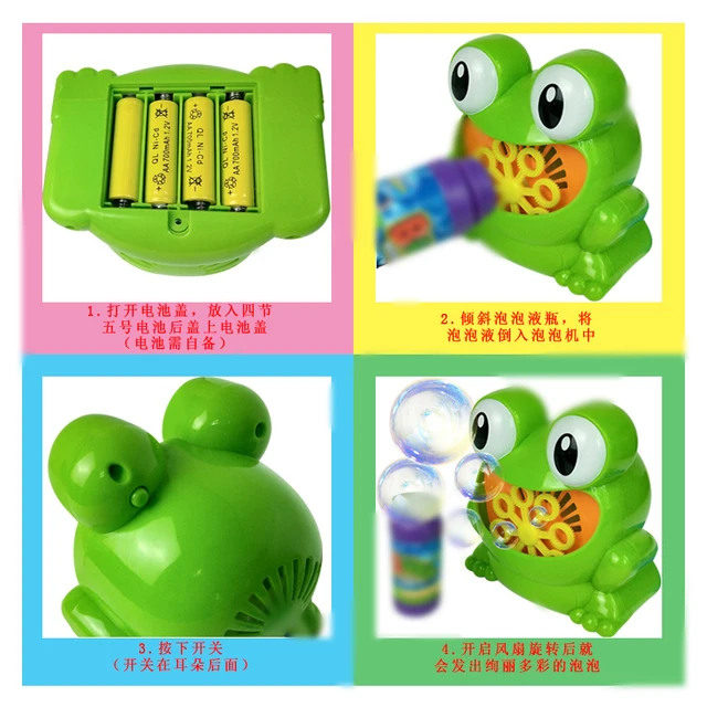 Frog  Automatic Bubble Machine Blower Maker Kids Children Indoor Outdoor Parties Toys Wedding Party Bubble Machine 3