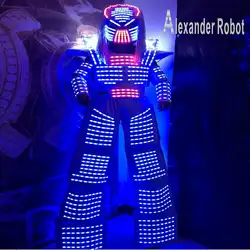 Костюм робота из светодиодов костюм светодио дный LED одежда/Легкие костюмы/костюм робота из светодиодов s/Александр робот