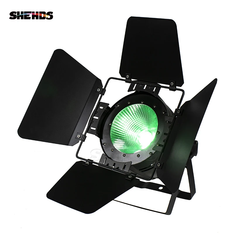 

Fast Shipping LED Par COB 200W RGBW 4IN1 Lighting With Barn Doors High Power Aluminium Lighting For DMX512 Stage Effect