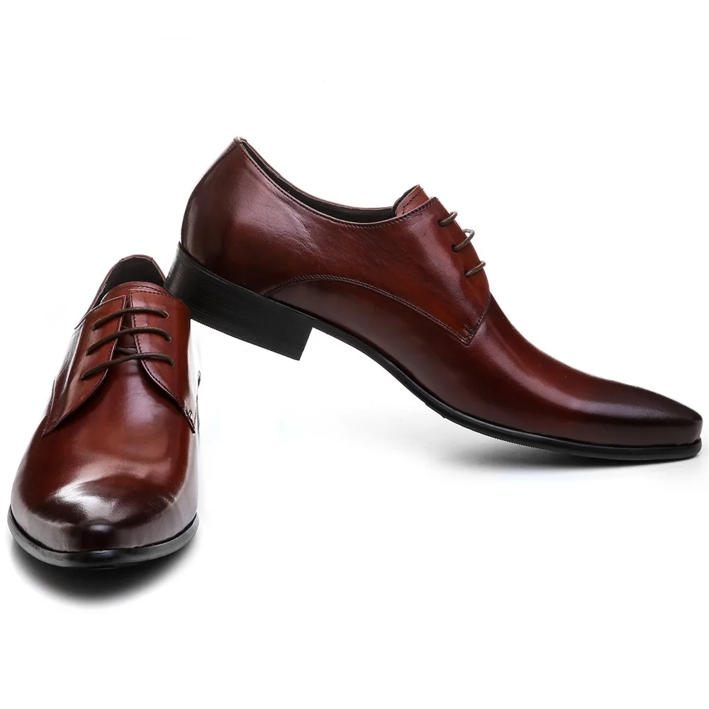 Мужские модельные туфли черного/коричневого цвета из натуральной кожи; деловые туфли; официальные свадебные туфли; Большие европейские размеры 45