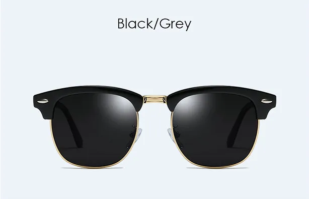 Солнцезащитные очки Для Мужчин Поляризованные Очки Uv400 оттенков для Для женщин Винтаж солнцезащитные очки для вождения, мужские ретро кошачий глаз Леди Высокое качество Полар-флиса - Цвет линз: black-grey