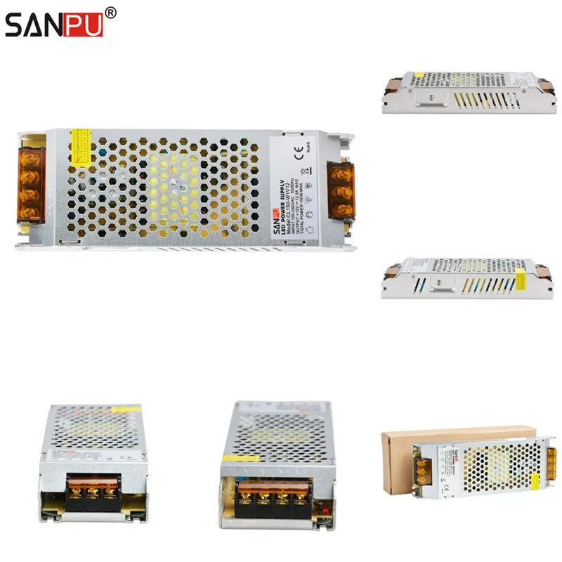 

Wholesale 60pcs/lot SANPU LED Power Supplies Units 150 W 12 V 12 A SMPS AC/DC Lighting 12V Transformers Drivers CL150-W1V12