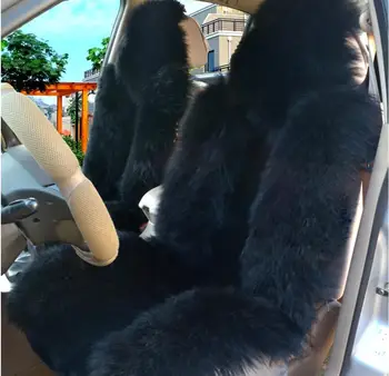

Natural sheepskin wool fur luxury Car Seat Covers universal size for all types of seats short fur 3 color 2016 new