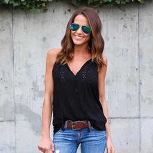 Women Summer Embroidered Ribbon Sleeveless Vest V-neck Casual T Shirt Off Shoulder Sexy Pure Color Tops Tee Shirt Crop Elegant Women Summer Embroidered Ribbon Sleeveless Vest V-neck Casual T Shirt Off Shoulder Sexy Pure Color Tops Tee Shirt Crop Elegant
