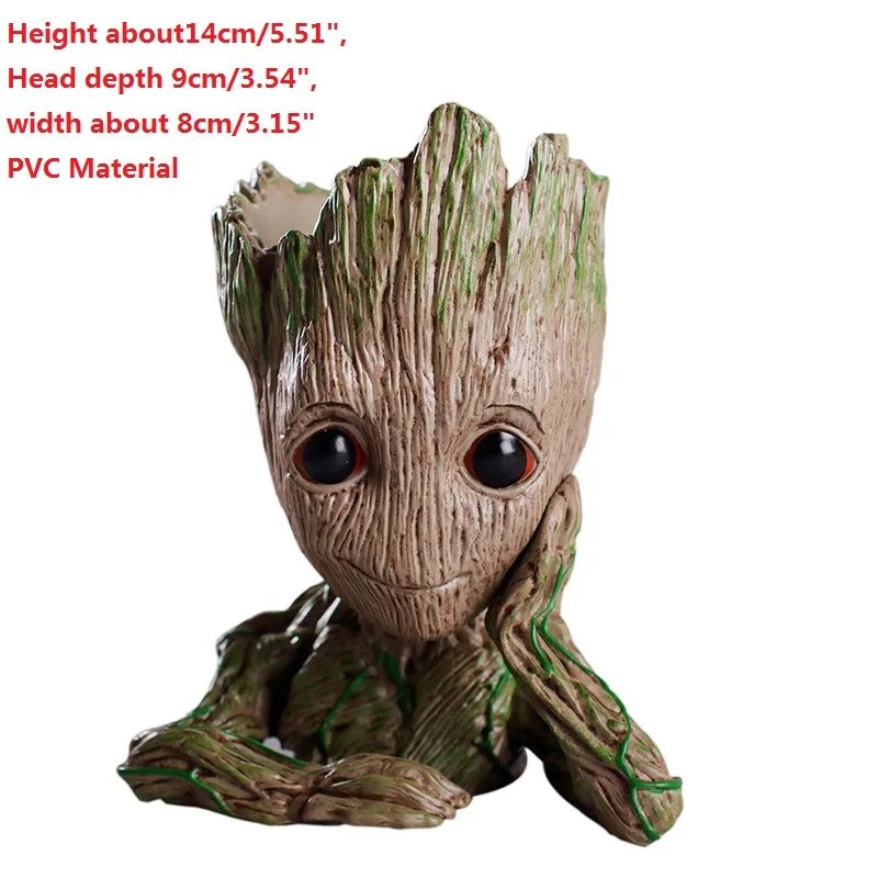 Groot Baby Flower Pot фигурки модель игрушки ручка горшок держатель растения горшок цветочный горшок Deocration для дома детский подарок - Цвет: Height140mm