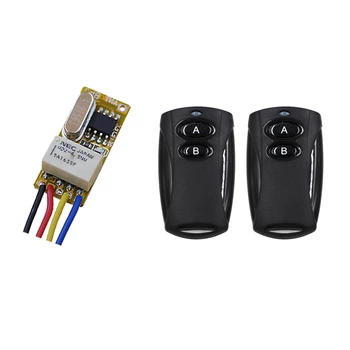 

Wireless Remote Control with Receiver Mobile Radio Interphone Button Remote Relay Switch DC3.7V 4.5V 5V 6V 7.4V 9V 12V Toggle