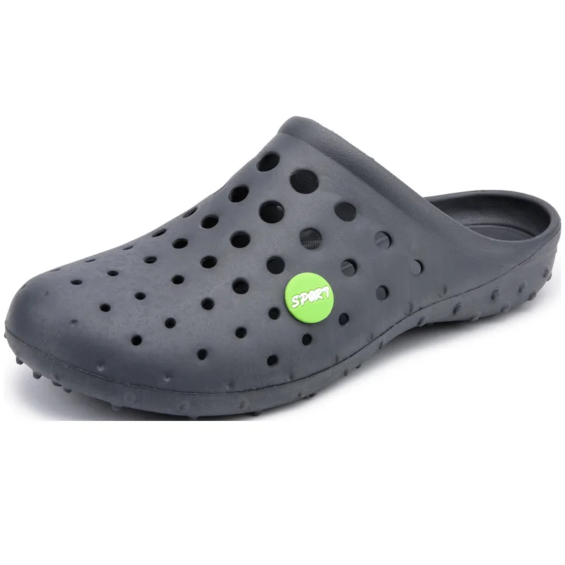 Men Summer slippers Fashion EVA Croc Carved Men Sandal Slides Mens Flat Slipony Hollow Out Beach Shoes Large size