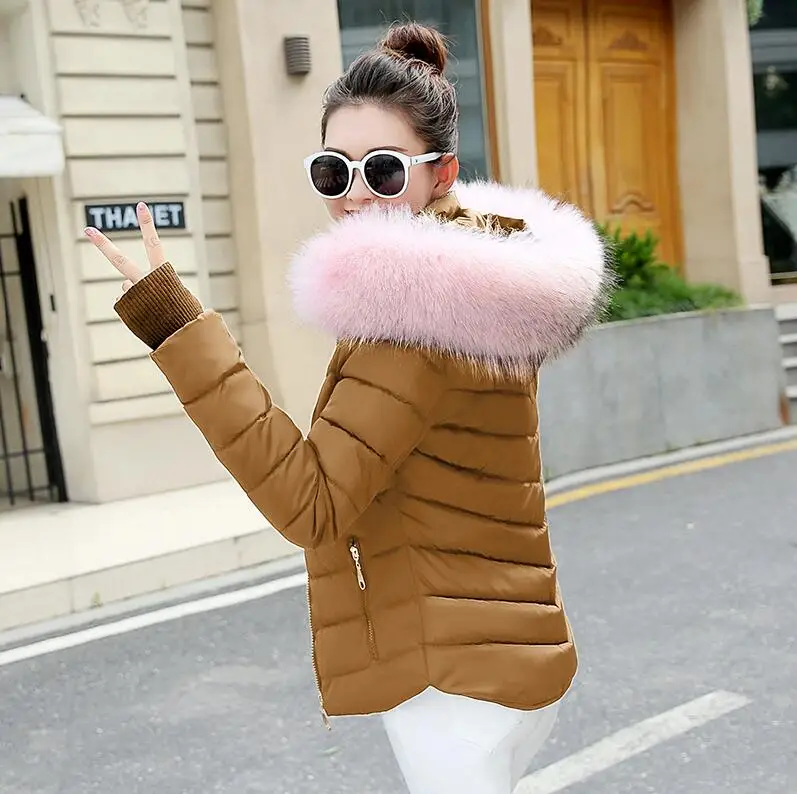 warmest winter coats for women Female Warm Winter Jacket 2020 Fashion Women Hooded Fur collar Down Cotton Coat Solid color Slim Large size Female Coat Leather Jackets Coats & Jackets