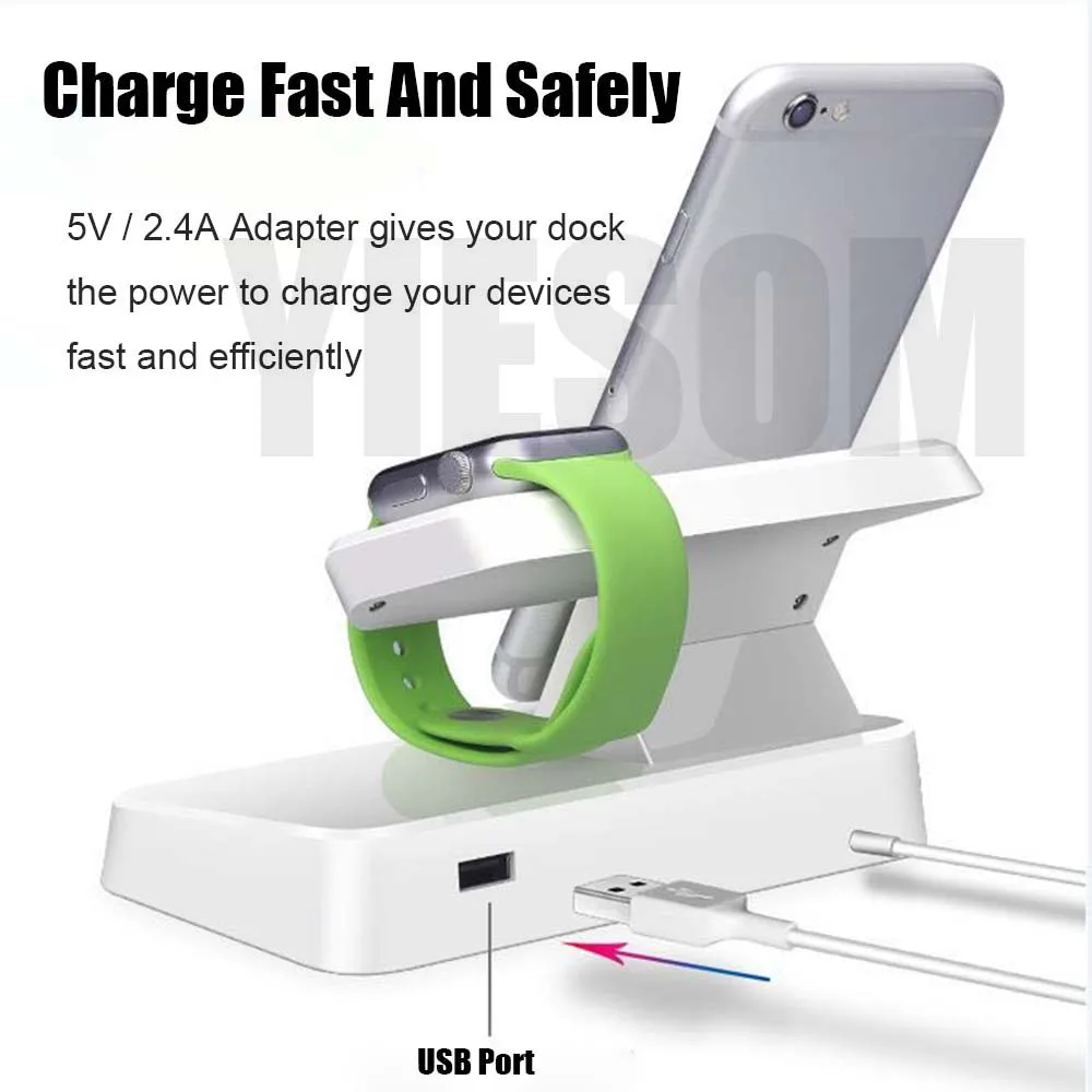 Wireless Charging Holder For Apple Watch 4321 42mm 38mm New Charger Dock Station Stand For iPhone XS Max XR X 8 7 6S 6 Plus 5 (5)