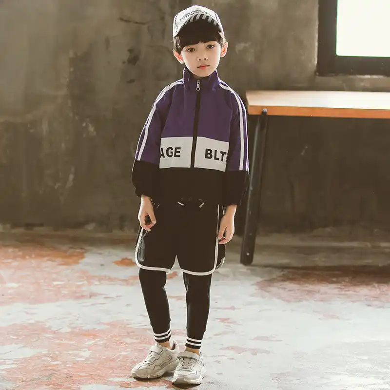 春韓国 19 新ボーイズファッションベビージャケットパンツ 2 個セット子供少年ハンサムスポーツウェア子供服 14 年 服セット Aliexpress