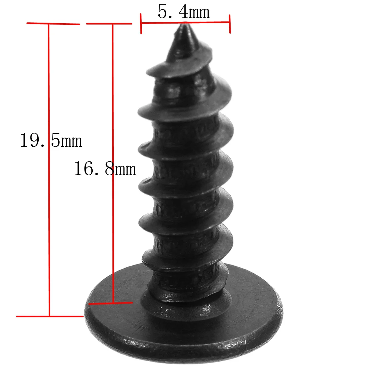 

100x 5.4mm Tapping Screws Bolts Car Clips Auto Fastener for Nissan Car Accessories