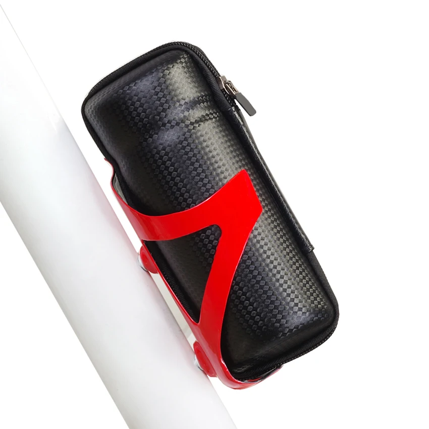 자전거 앞 프레임 튜브 도구 가방 스포츠 사이클링 자전거 캡슐 보관 가방 자전거 자전거 수리 도구 상자 탄소 섬유 패턴