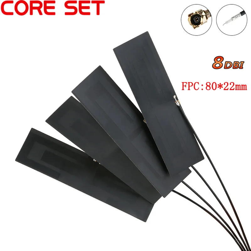 1 10 шт. GSM GPRS 2G 4G LTE Внутренняя антенна 8dbi FPC коннектор 80*22 мм Беспроводная Антенна