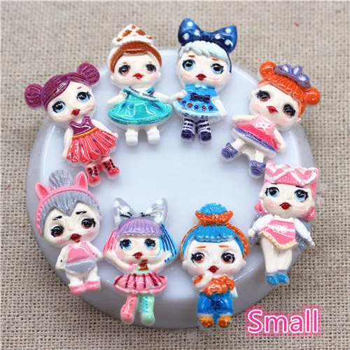 mix designs 20pcs 20 штук, новинка, смешанный дизайн, каваи, миниатюрный кабошон для маленьких девочек с плоской задней стороной, сделай сам, скрапбукинг, высота около 24 мм - Цвет: mix designs 20pcs