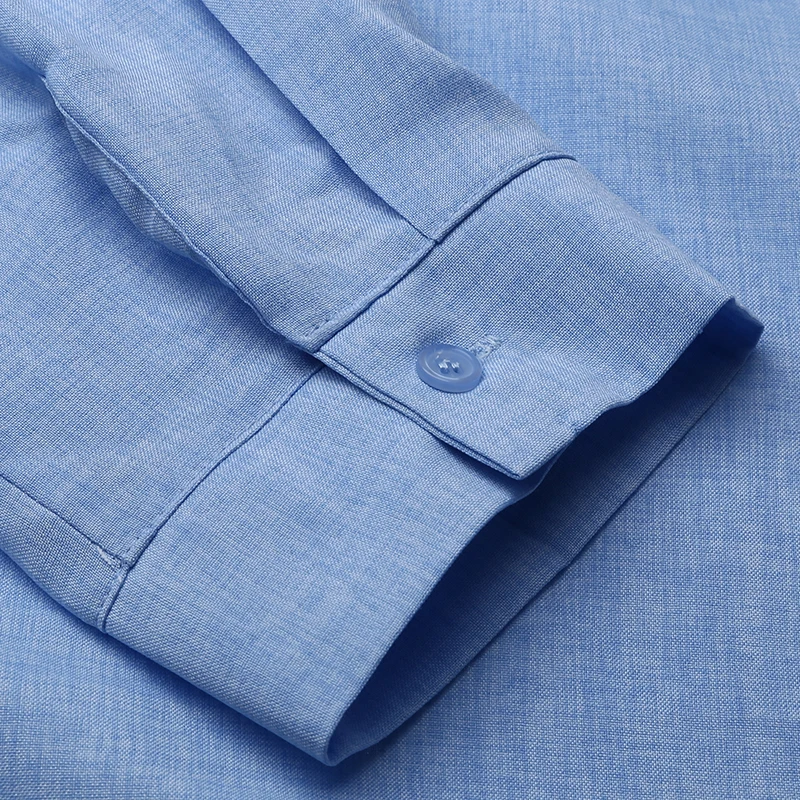 M-3XL Men's Shirt Man Casual Long Sleeve Pure Color Blouse Shirt Men Spring Autumn Hot Shirt Slim Fit Cotton Linen Thin Shirts