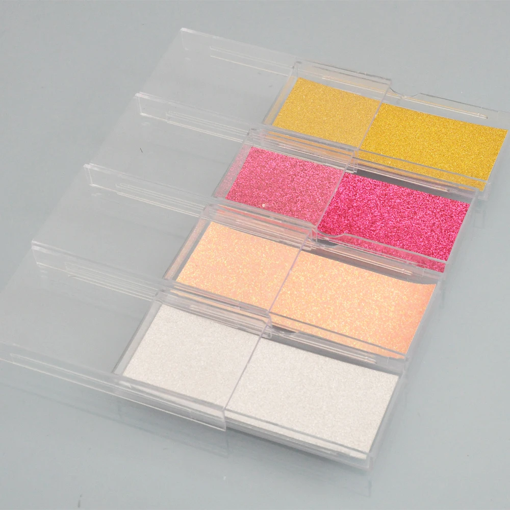 Case de Chicote Caixas de Chicote Plástico com Bandejas Pacote Atacado Cílios Caixa Embalagem Glitter Sliding Case Claras Titular Fornecedor 20 - 3 Cílios postiços