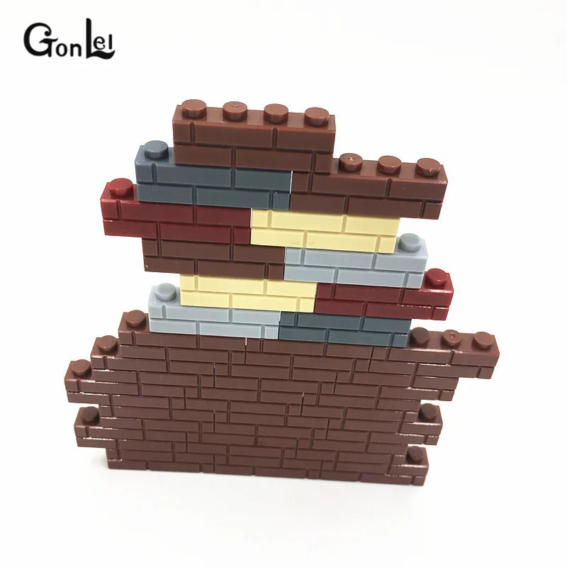 60 шт./лот MOC кирпич 1x4 с каменной кладкой профиль для стены строительные блоки