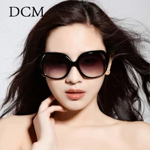 DCM – lunettes de soleil ovales surdimensionnées pour femmes, protection UV400, verres solaires de styliste