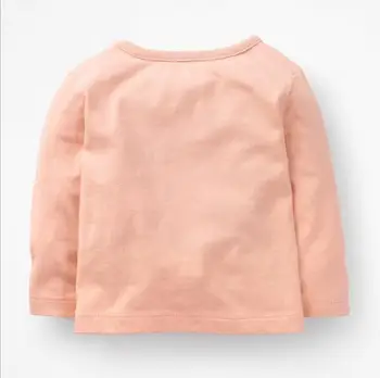 

New 2019 Baby Girls Fall Cotton Cartoon T-shirt , Baby Kids Cute Cartoon Pattern Long Sleeve Top 6 pieces/lot, Wholesale