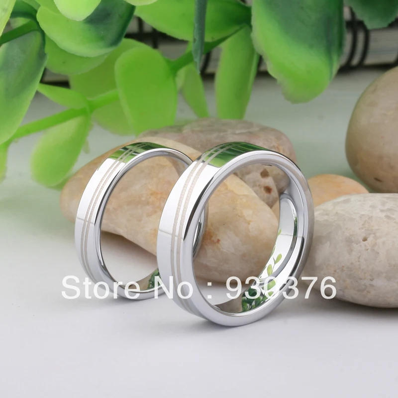 

Free Shipping Super Deal Size 4-12.5 Tungsten gold ring Woman Man's wedding Rings Couple Rings,Can Custome
