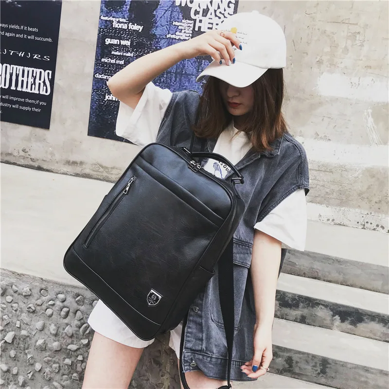 Beste Mode Pu Man Laptop Rugzakken Notebook Handtas Voor Macbook Pro Retina Lenovo Dell Hp Asus Meisjes Reizen Laptop Rugzak