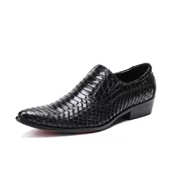 NX011 новые черные/красные/белые кожаные туфли-оксфорды мужские модельные туфли Формальные туфли с острым носком деловая Свадебная